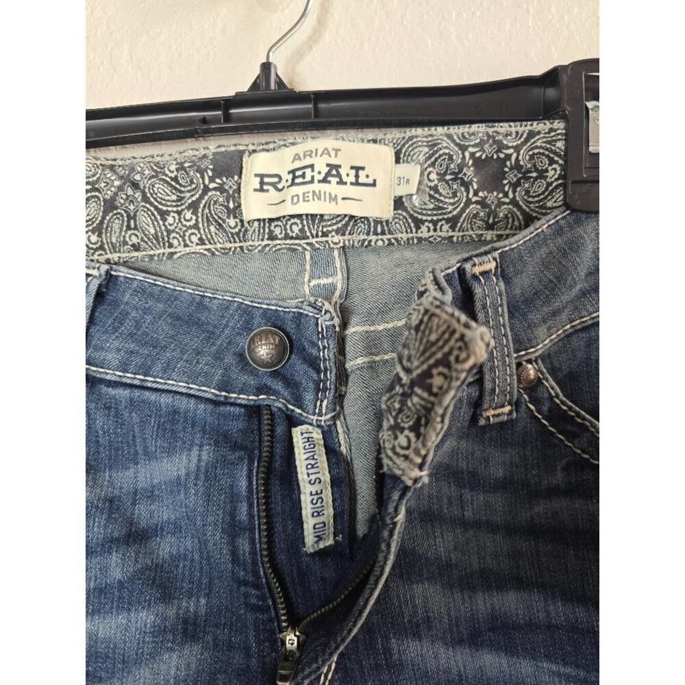 Ariat Women’s Mid‑Rise Straight‑Leg Jeans – Size 31R – Blue Denim - Picture 6 of 6